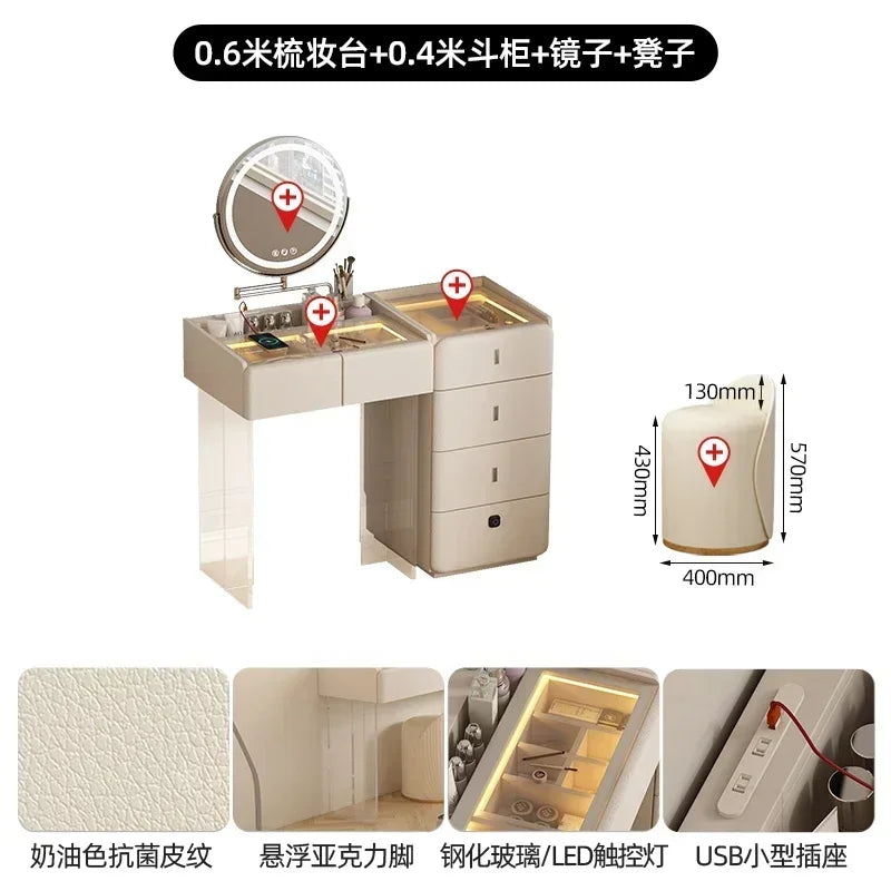 Furniture Luxury Modern Makeup Home Bedroom Items Salon Bedside Table Dresser Vanity Desk Room Woman Tocadores Dressing Girls