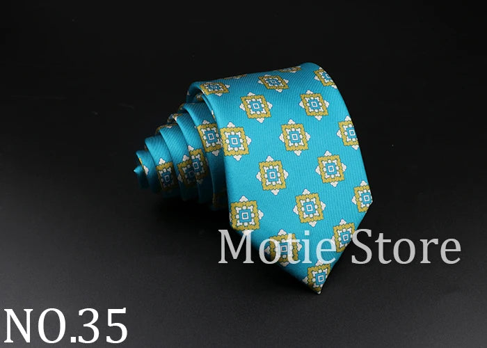 51 Styles Men's Silk Ties Jacquard Striped Plaid Floral Necktie Accessories Daily Wear Shirt Suit Cravat Wedding Party Gift