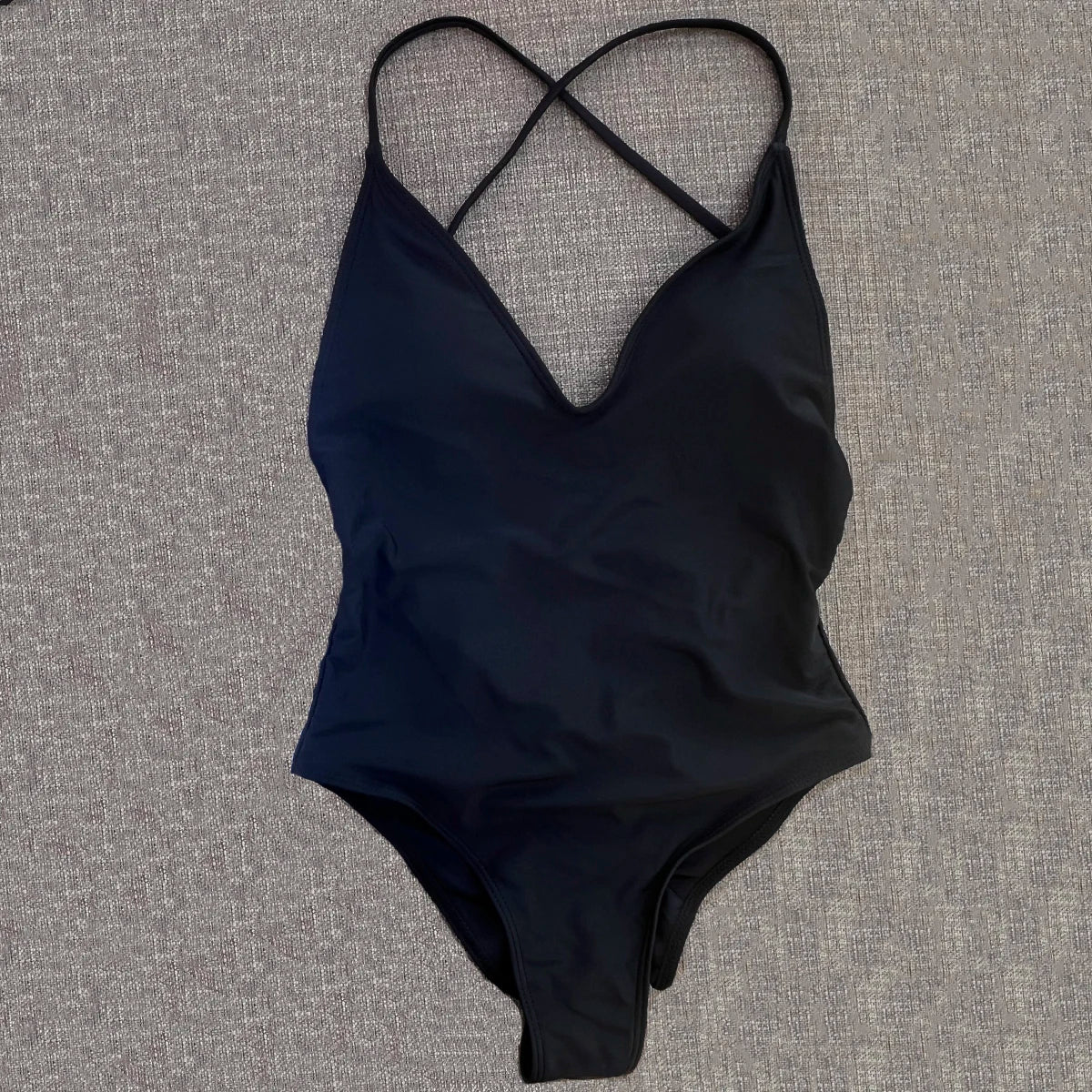 Women’s Padded One-Piece Monokini Swimsuit | Crisscross Back Push-Up Bathing Suit