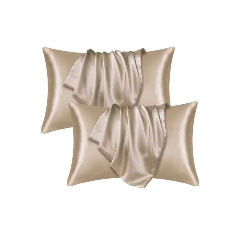 Silky Satin Pillowcase . Soft Hair & Skin Care Pillow Cover (Smooth, Cooling, Anti-Frizz)