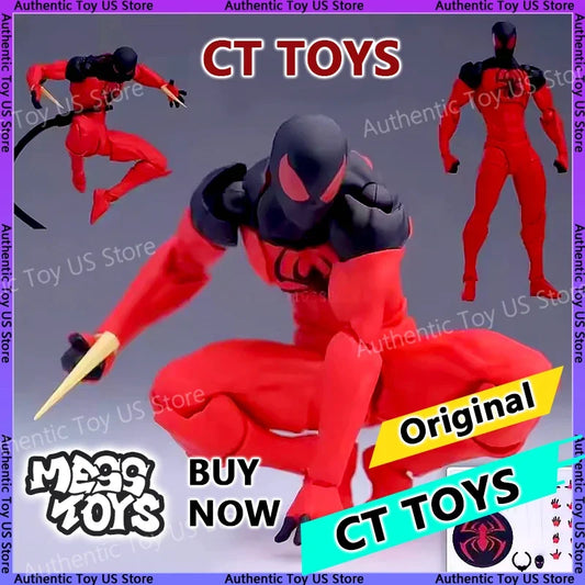 Mess Toys Spider Man Symbiote Spiderman Messtoys Black Suit Neighbor Scarlet Spider Anime Action Figure Gifts Toys