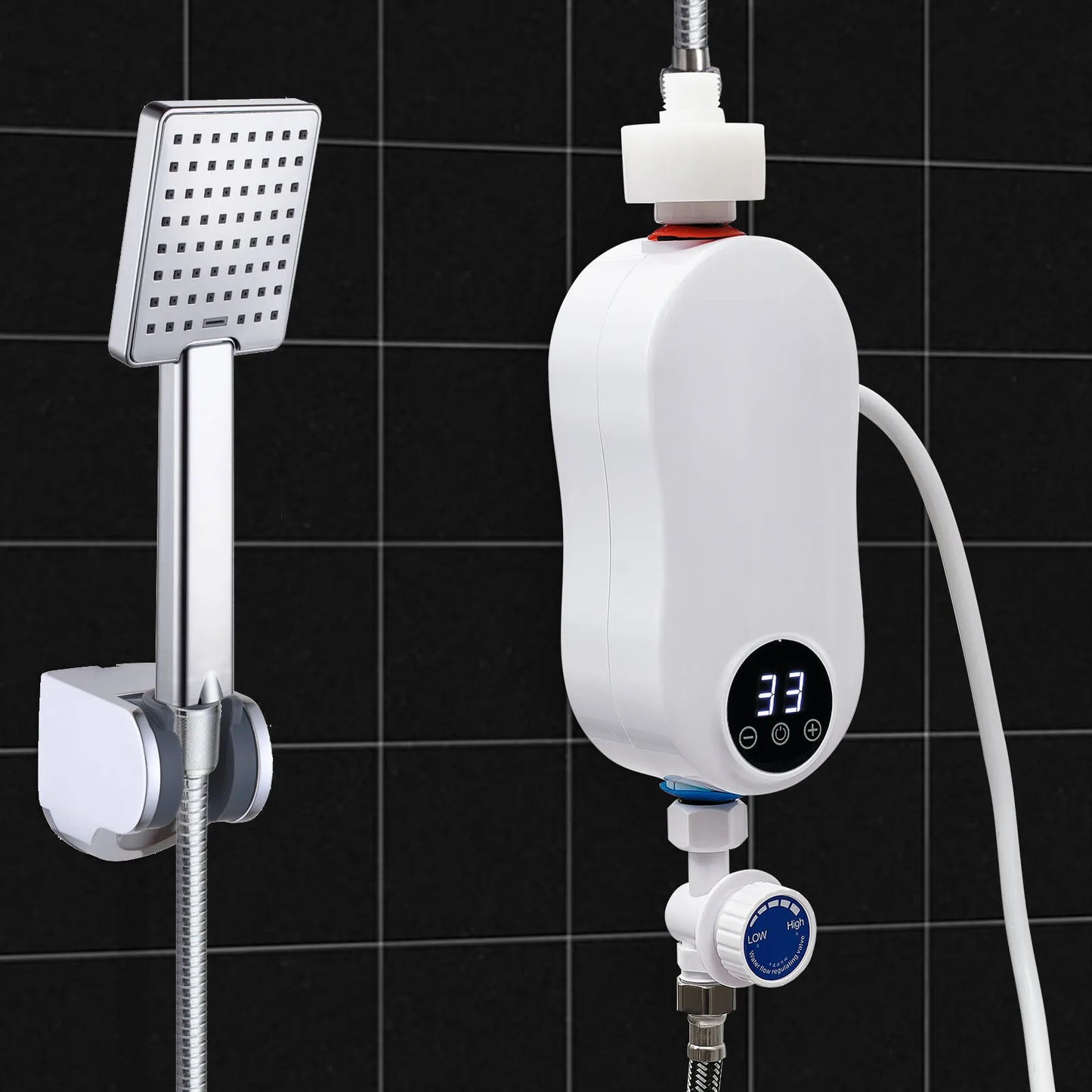 110V Instant Electric Water Heater 3500W Household Mini Electric Instant Water Heater Machine for Kitchen and Bathroom
