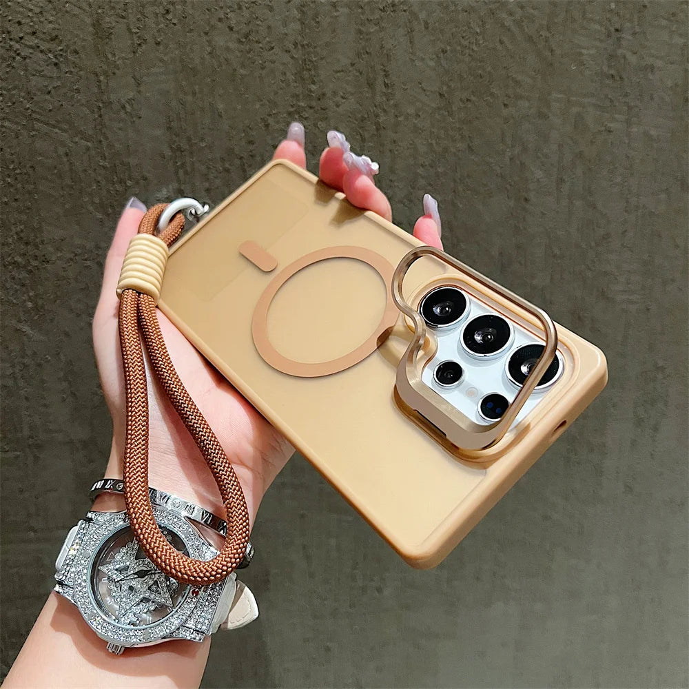 Magnetic Crossbody Samsung Phone Case With Wrist Strap