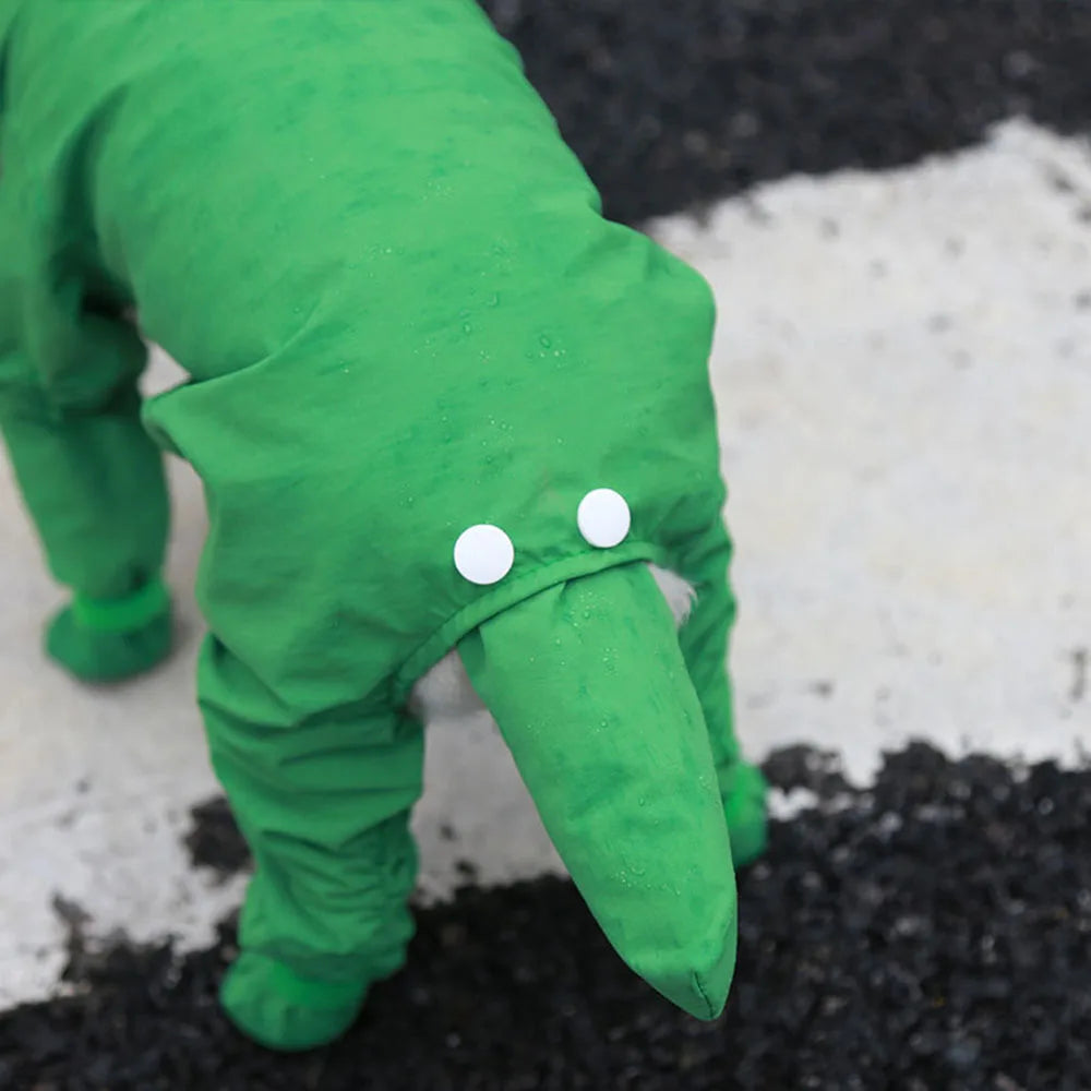 Dog Raincoat Rain Boots Shoes for Small Dogs Pet Hooded Four-Leg Jacket Puppy Rain Coat Waterproof Cat Clothes Jumpsuit Rompers