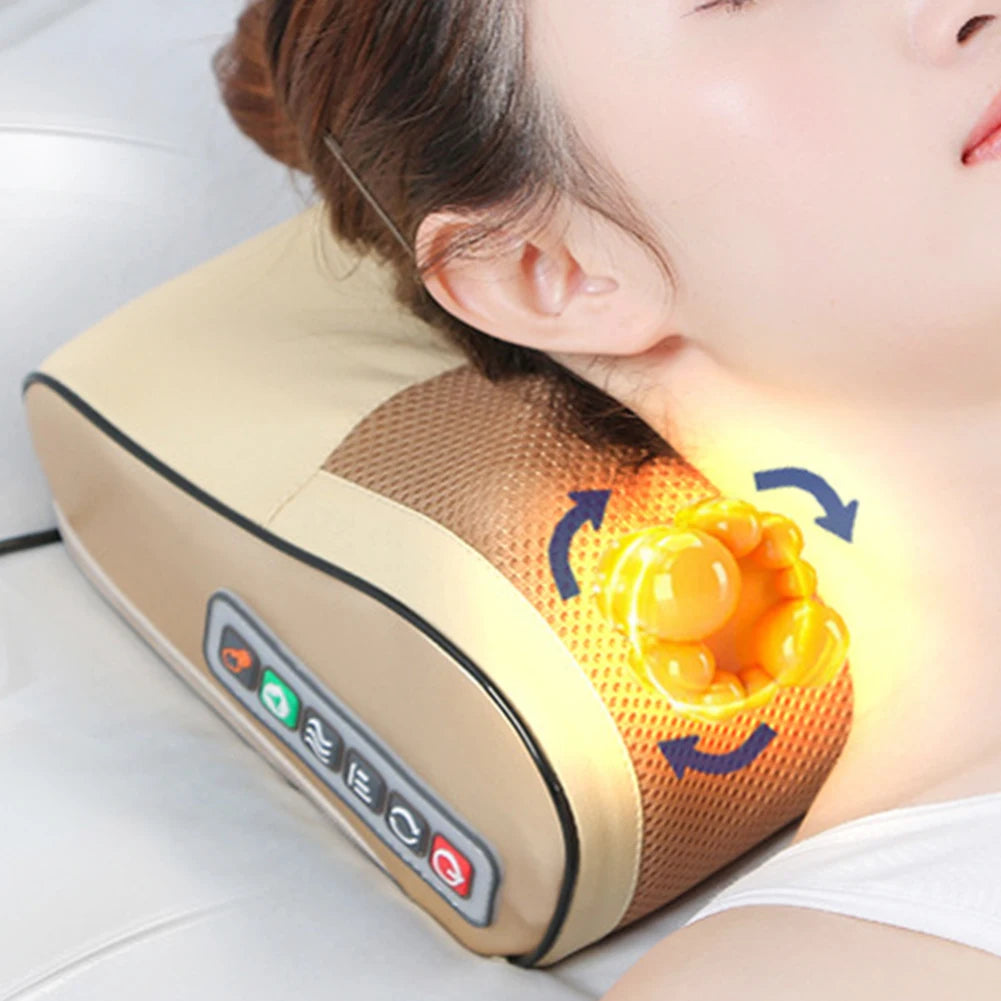 Electric Neck Massager Pillow Deep Tissue Kneading Device