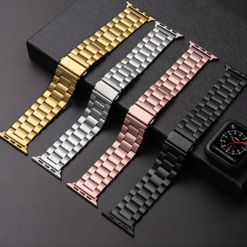 Premium Stainless Steel Apple Watch Band .Luxury Metal Replacement Strap