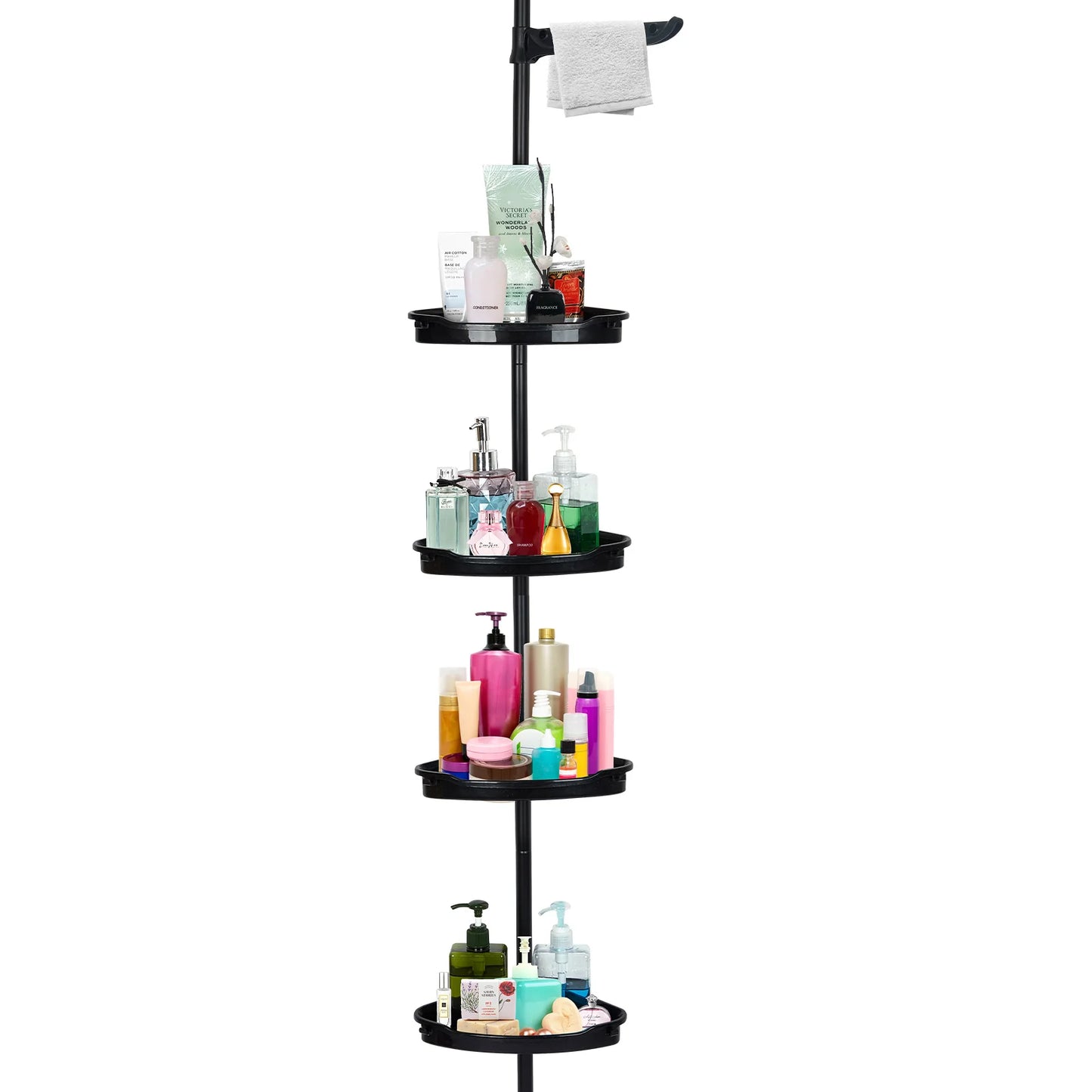 4 Layer Telescopic Corner Shower Storage Rack For Bathroom