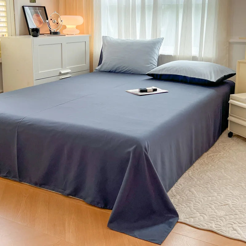 4-Piece Soft Brushed Duvet Cover Set . Solid Color Bedding