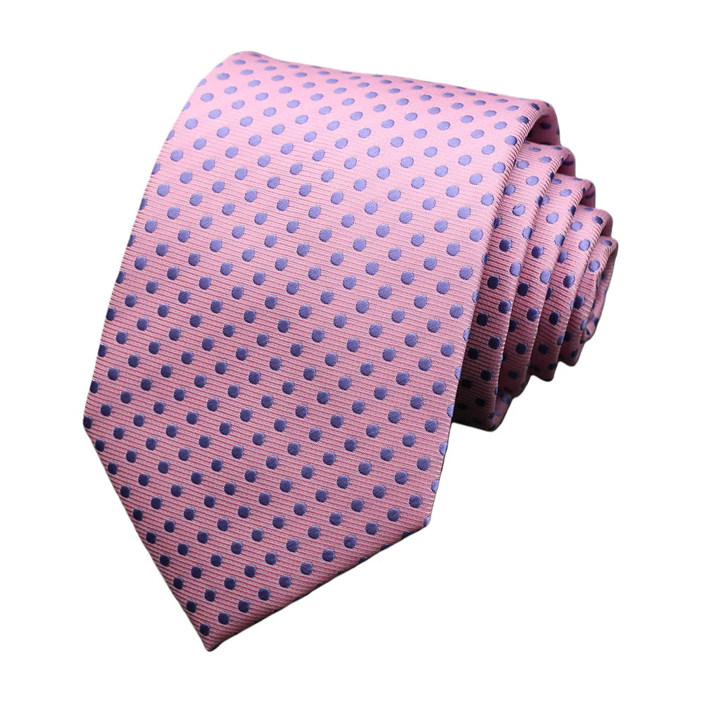 Men’s Classic 7cm Polka Dot Necktie. Luxury Business, Wedding & Formal Dress Tie