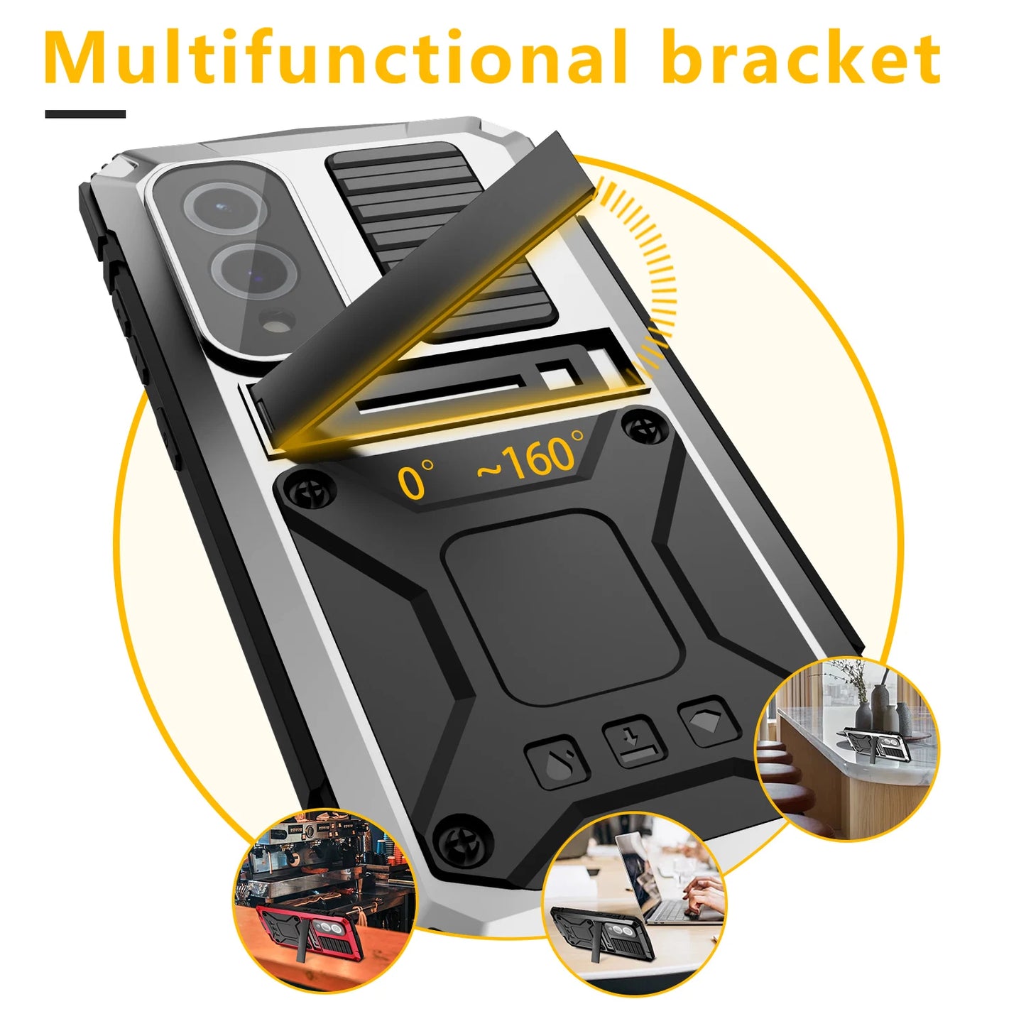 Rugged Shockproof Case for Samsung S25 Edge S24 Plus S23 Plus S25 Ultra Aluminum Metal Protective Cover