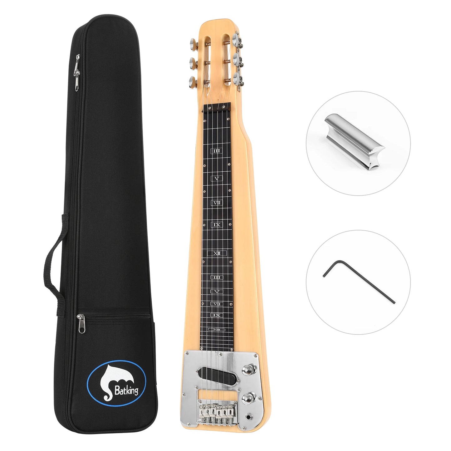 Electric Lap Steel Slide Guitar with Carrying Bag