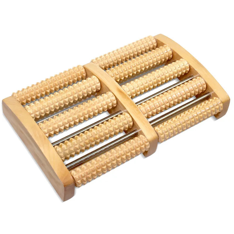 Wooden Foot Massage Roller Relieves Plantar Fasciitis Pain