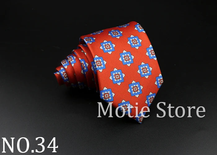 51 Styles Men's Silk Ties Jacquard Striped Plaid Floral Necktie Accessories Daily Wear Shirt Suit Cravat Wedding Party Gift