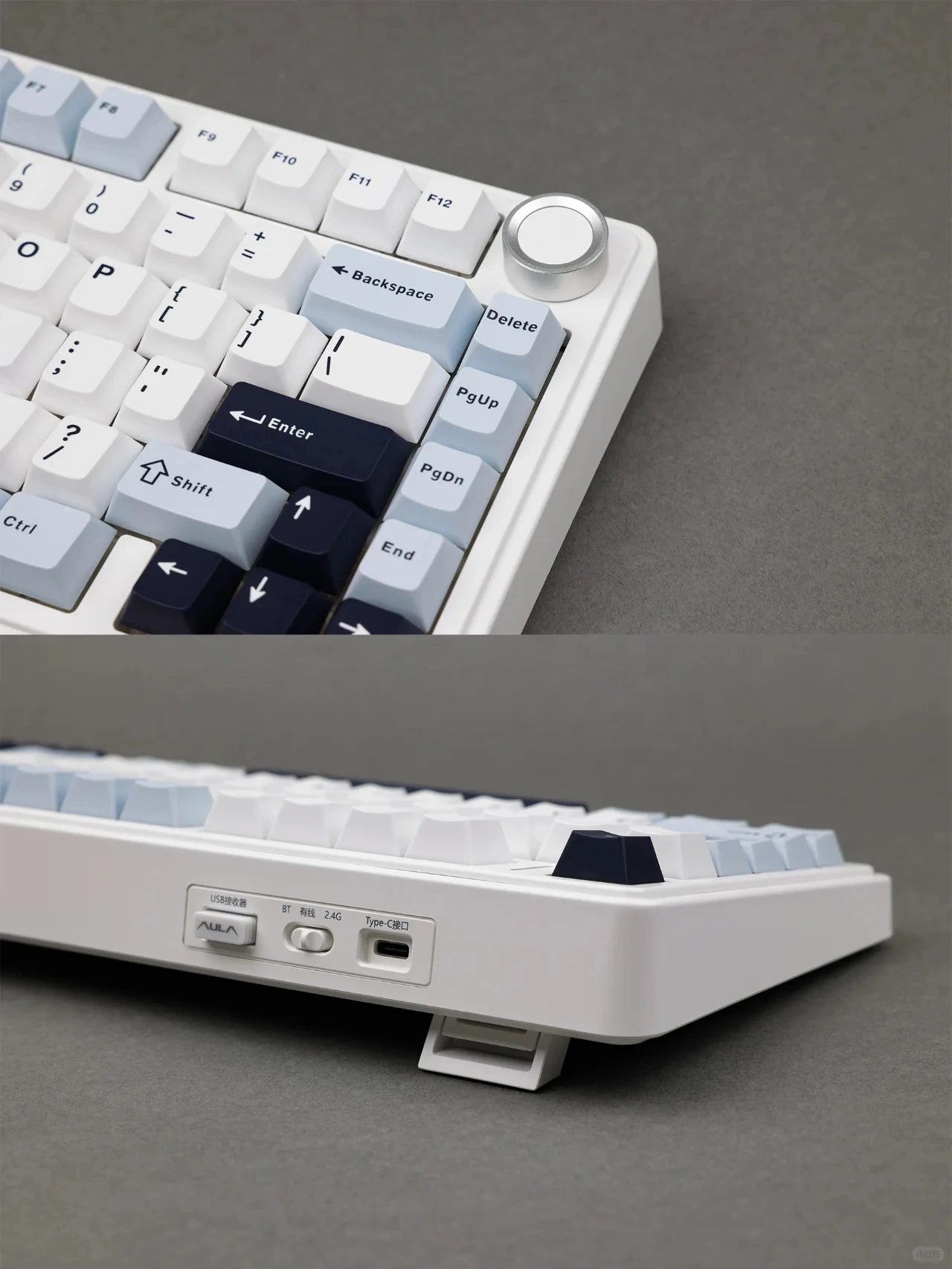 AULA F75 Wireless Mechanical Gaming Keyboard .Bluetooth, 2.4G & Wired RGB Keyboard with Hot-Swappable Keys