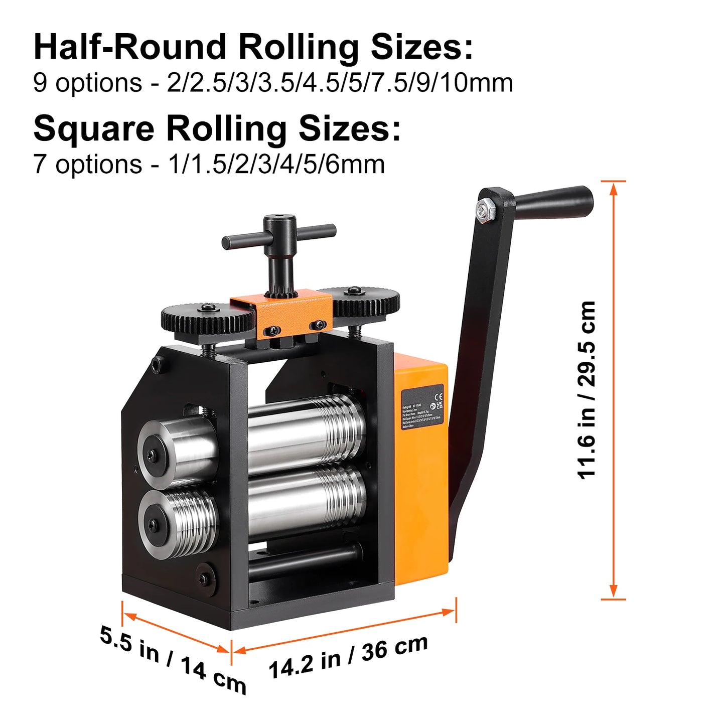 3-in-1 Jewelry Rolling Mill Machine 45/57/75/76mm for Metal Forming