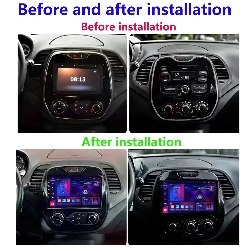 Android 16 Car Stereo with Wireless CarPlay &amp; Android Auto – 9” Touchscreen Navigation System for Renault Captur, Clio &amp; Samsung QM3