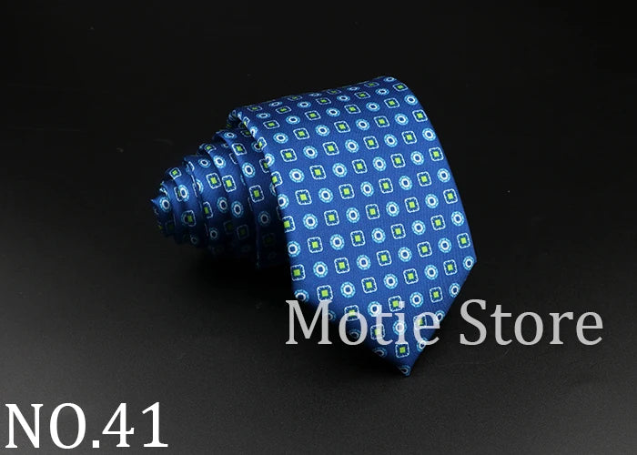 51 Styles Men's Silk Ties Jacquard Striped Plaid Floral Necktie Accessories Daily Wear Shirt Suit Cravat Wedding Party Gift