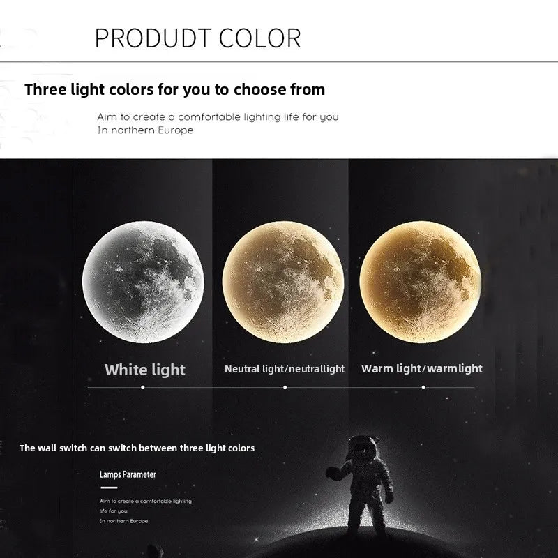 MoonGlow LED Wall Clock & Ambient Night Light
