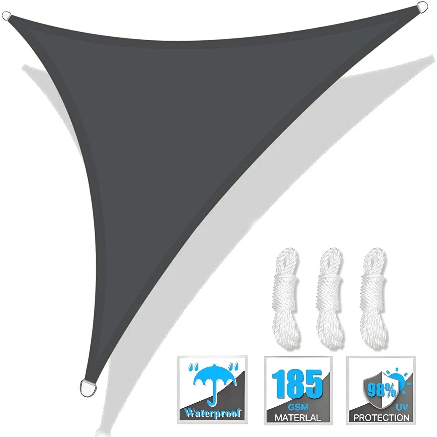 Triangle Sun Shade Sail Canopy .UV Protection Outdoor Patio Shade Cover