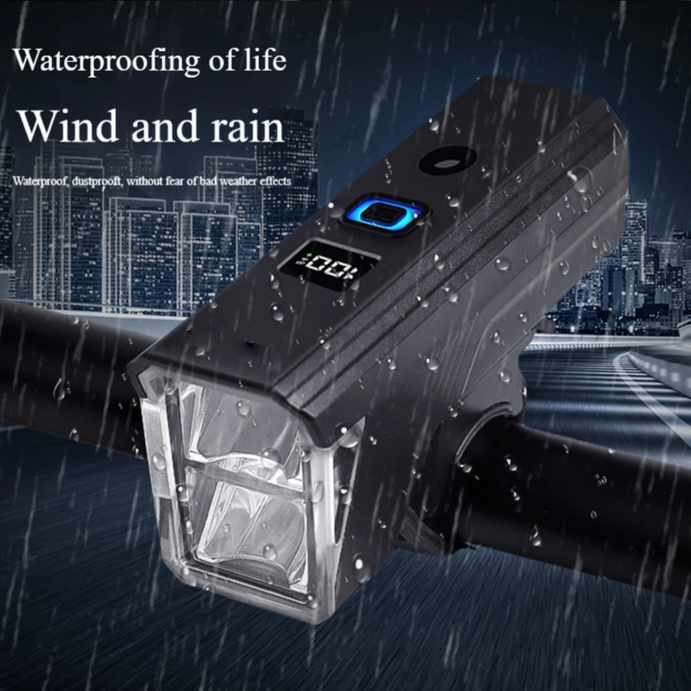 Bicycle Front Light Bicycle Light Waterproof Bike Flashlight Rechargeable Bicycle Head Light Automatic Sensor for Night Riding