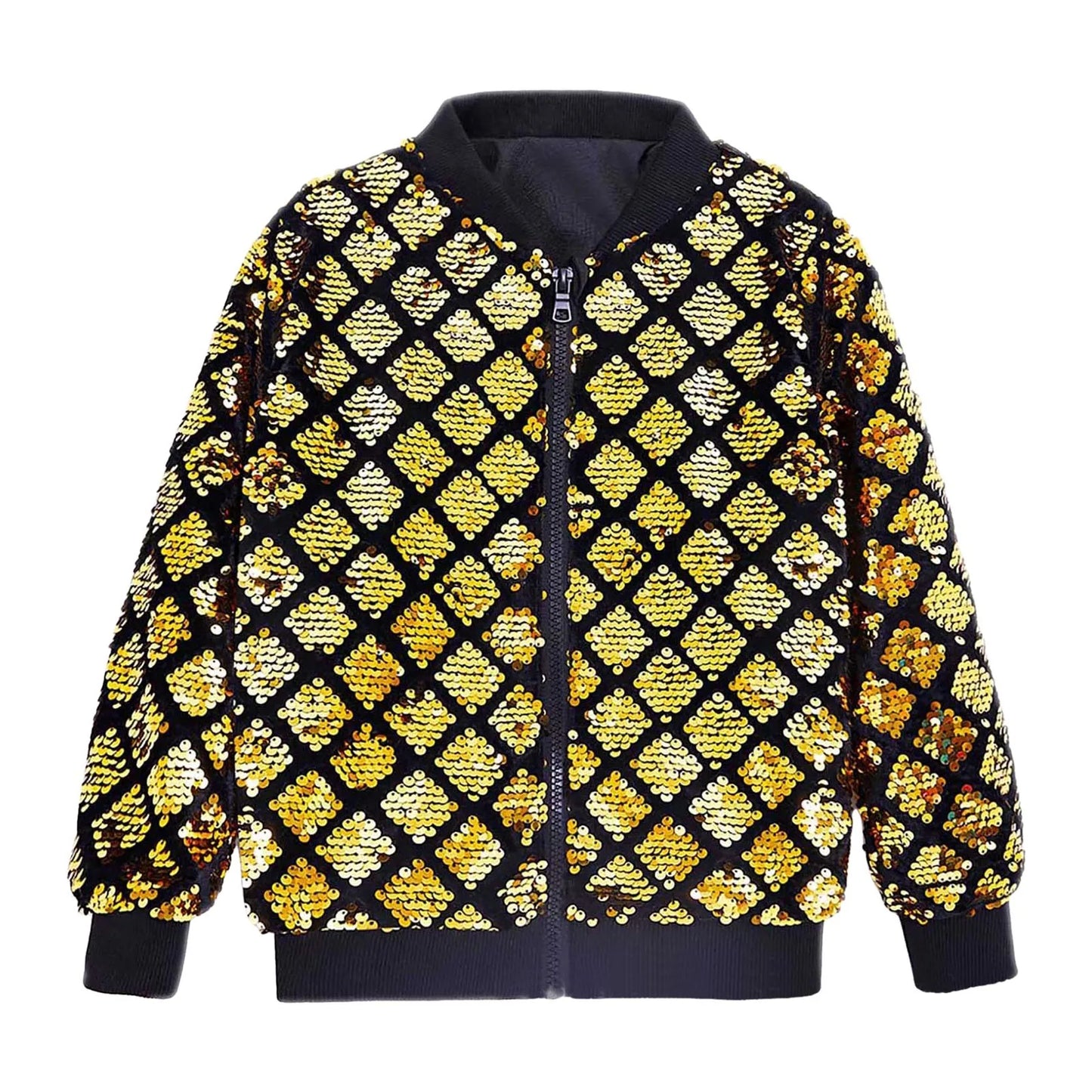 Men’s Luxury Sequin Bomber Jacket