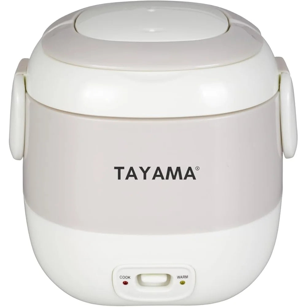 Portable Mini Rice Cooker 1.5 Cup Electric Nonstick Cooking Pot with Keep Warm Function Compact Design Easy Storage