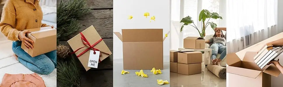 100-Pack Corrugated Paper Gift Boxes 6x6x6 in (15.2 x 15.2 x 15.2 cm). Brown Shipping & Mailing Boxes for Gifts, Packaging, Moving & Small Business