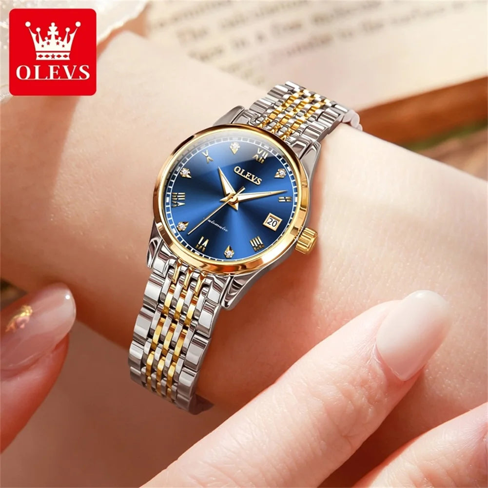 Women’s Luxury Stainless Steel Watch – Elegant Fashion Timepiece.