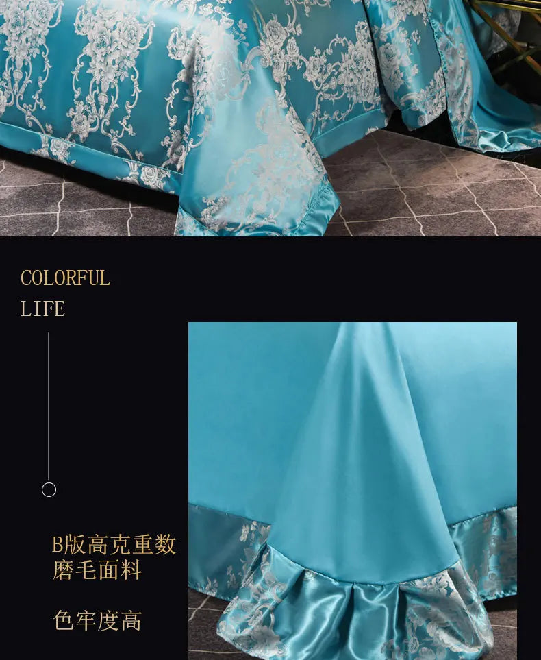 Luxury Satin Jacquard 4-Piece Bedding Set