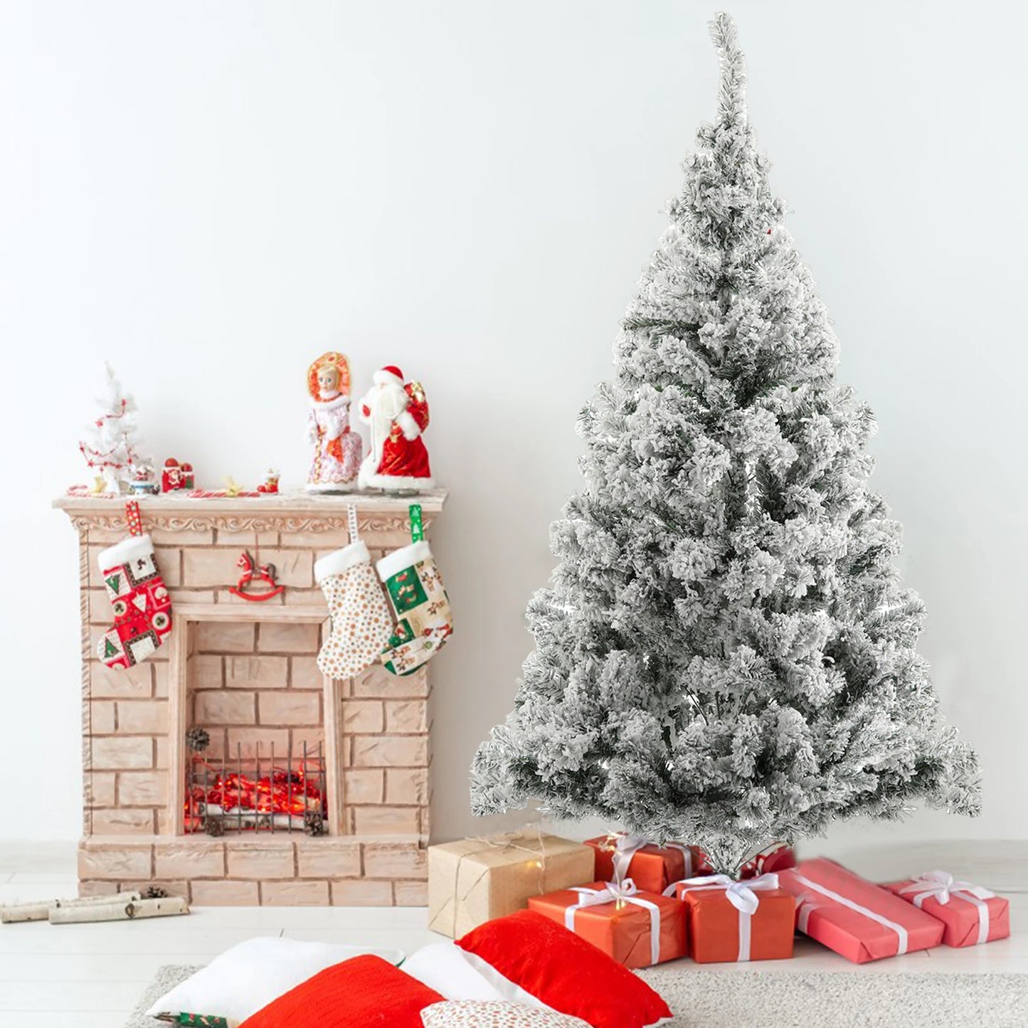 Pink White Artificial Christmas Tree 6ft Office Decor