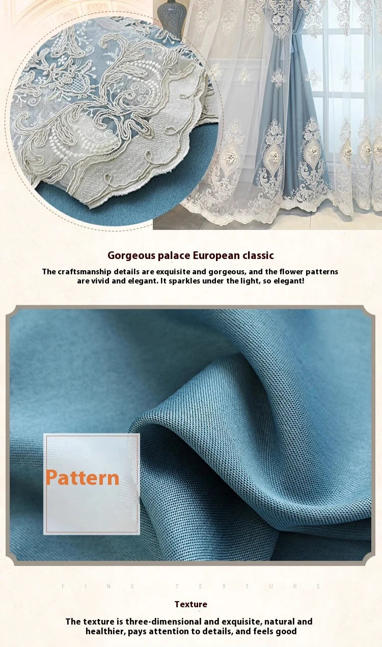 Luxury Vintage Embroidered Sheer Curtain Panel