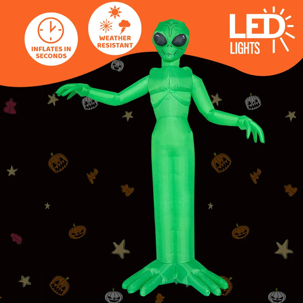 9 FT Inflatable Halloween Outdoor Decoration with LED Lights.  Blow Up Yard Décor for Lawn, Garden & Parties  Description