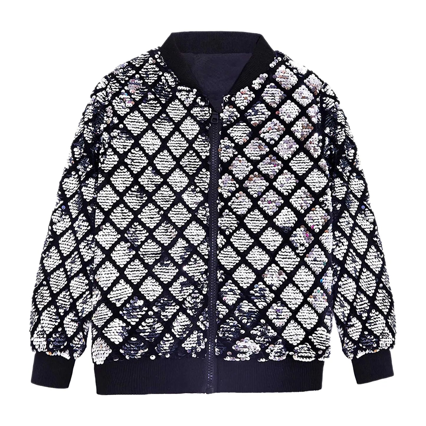 Men’s Luxury Sequin Bomber Jacket