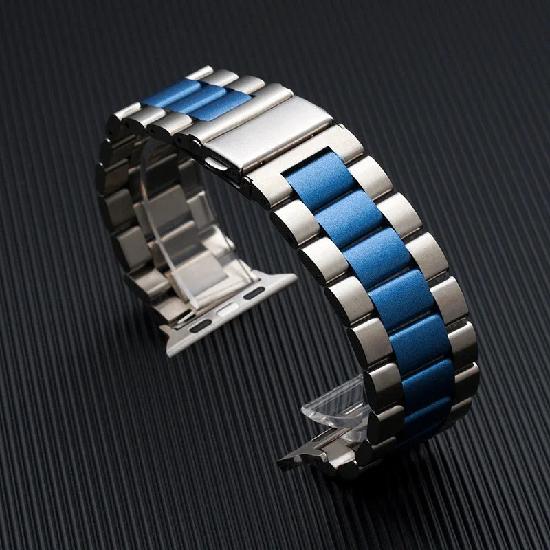 Premium Stainless Steel Apple Watch Band .Luxury Metal Replacement Strap