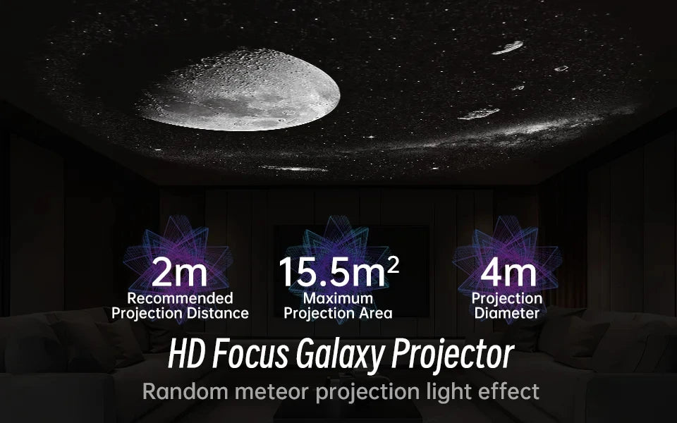 Galaxy Planetarium Star Projector – Starry Sky Night Light with Bluetooth Speaker, Remote Control & Aurora Galaxy Effects