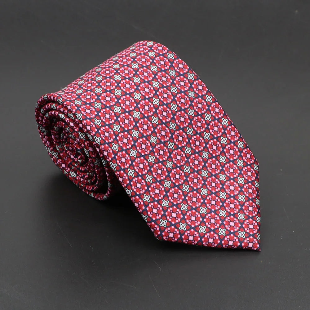 Luxury Floral & Paisley Men’s Silk Necktie .Wedding & Business Tie