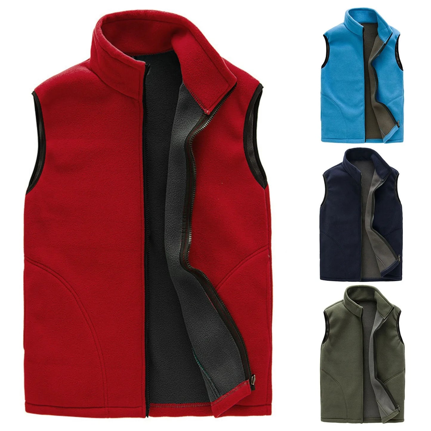Casual Warm Winter Vest Coat Men's Outdoor Warm Corduroy Sport Jacket Couples Sleeveless Fleece Lined Outwears Men Clothing