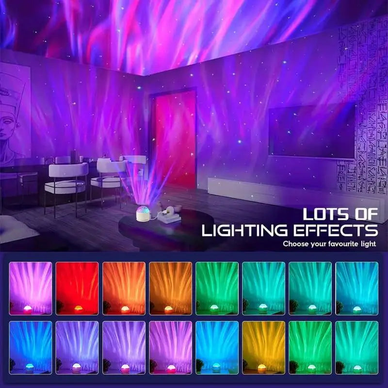 Ocean Wave Projector Lamp .3D Water Ripple Night Light with Remote Control & Color Changing Ambient Lighting