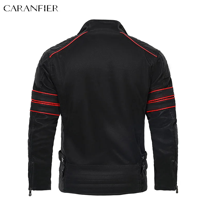 Men’s Retro Leather Moto Jacket