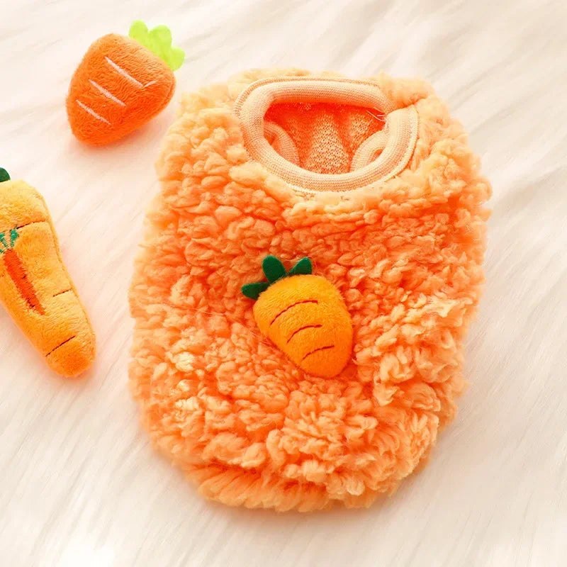 Winter Bunny Kitten Sweater Clothes Warm Velvet Small Animal Pullovers Rabbit Guinea pig Chinchillas Jacket mascotas Clothing