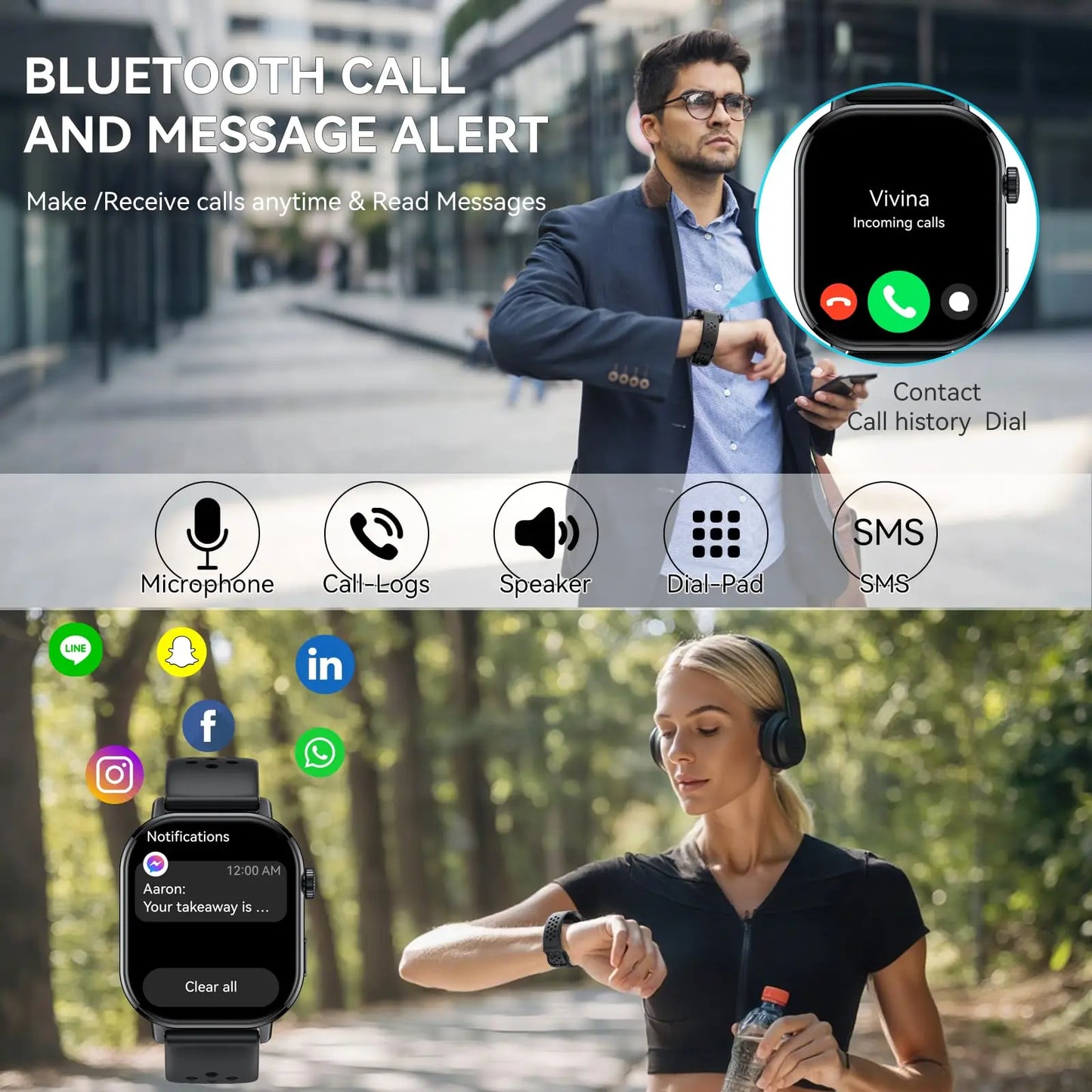 2026 GPS AMOLED Smart Watch for Men . 2.06” HD Display, Bluetooth Calling, Fitness & Health Tracker