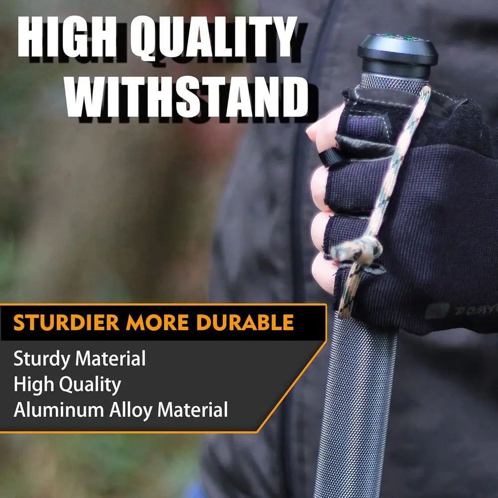 7-in-1 Tactical Walking Stick for Survival Hiking – Adjustable Outdoor Trekking Pole