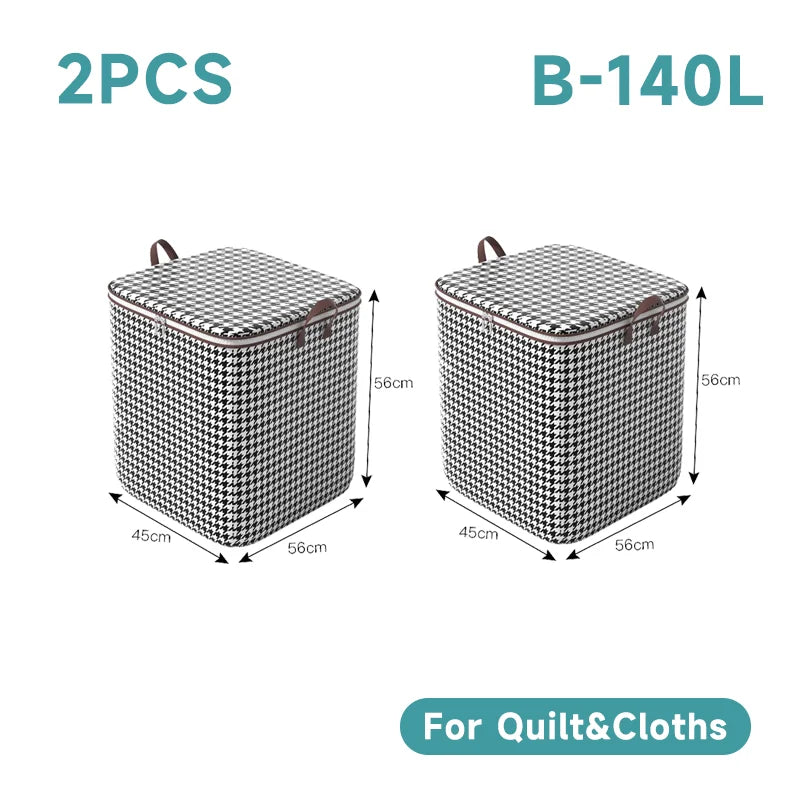 Large Woven Storage Baskets with Lids for Laundry & Home Organization