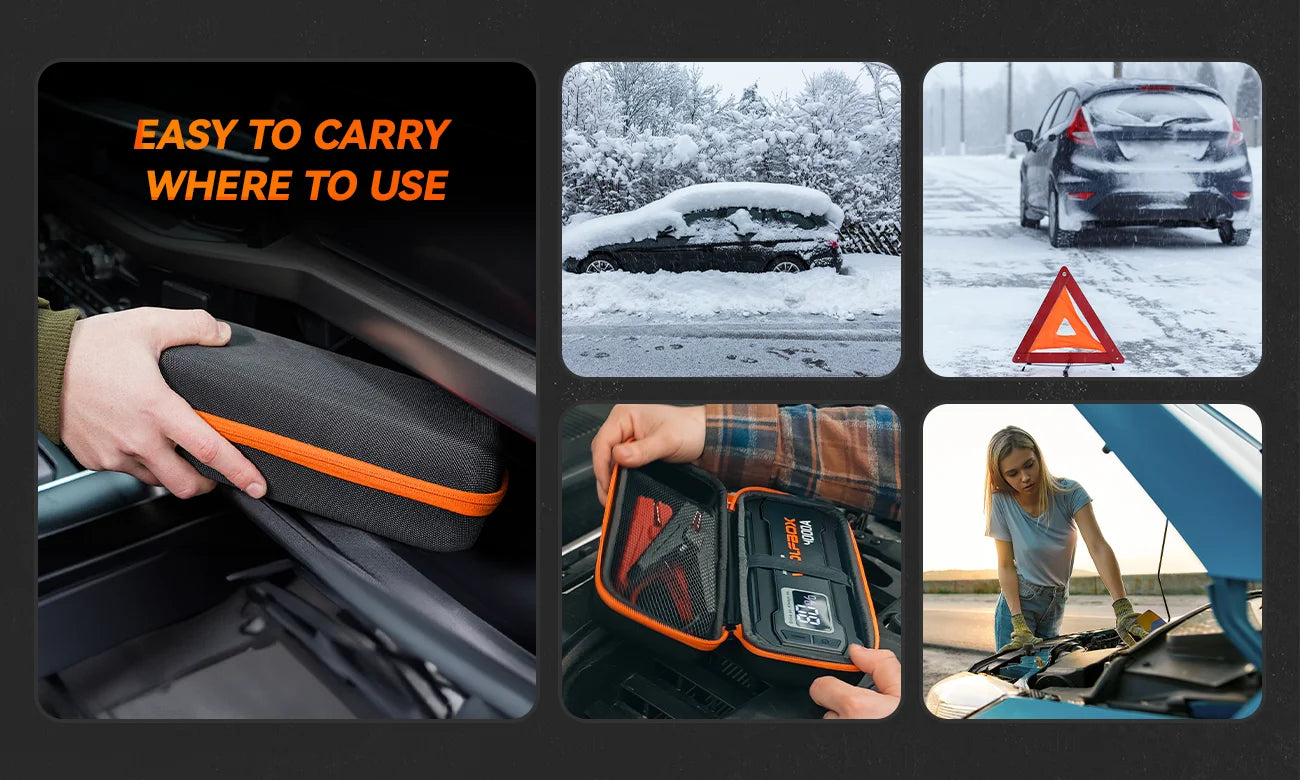 4000A Portable Car Jump Starter Battery Pack .12V Battery Booster, USB Fast Charger & LED Emergency Light