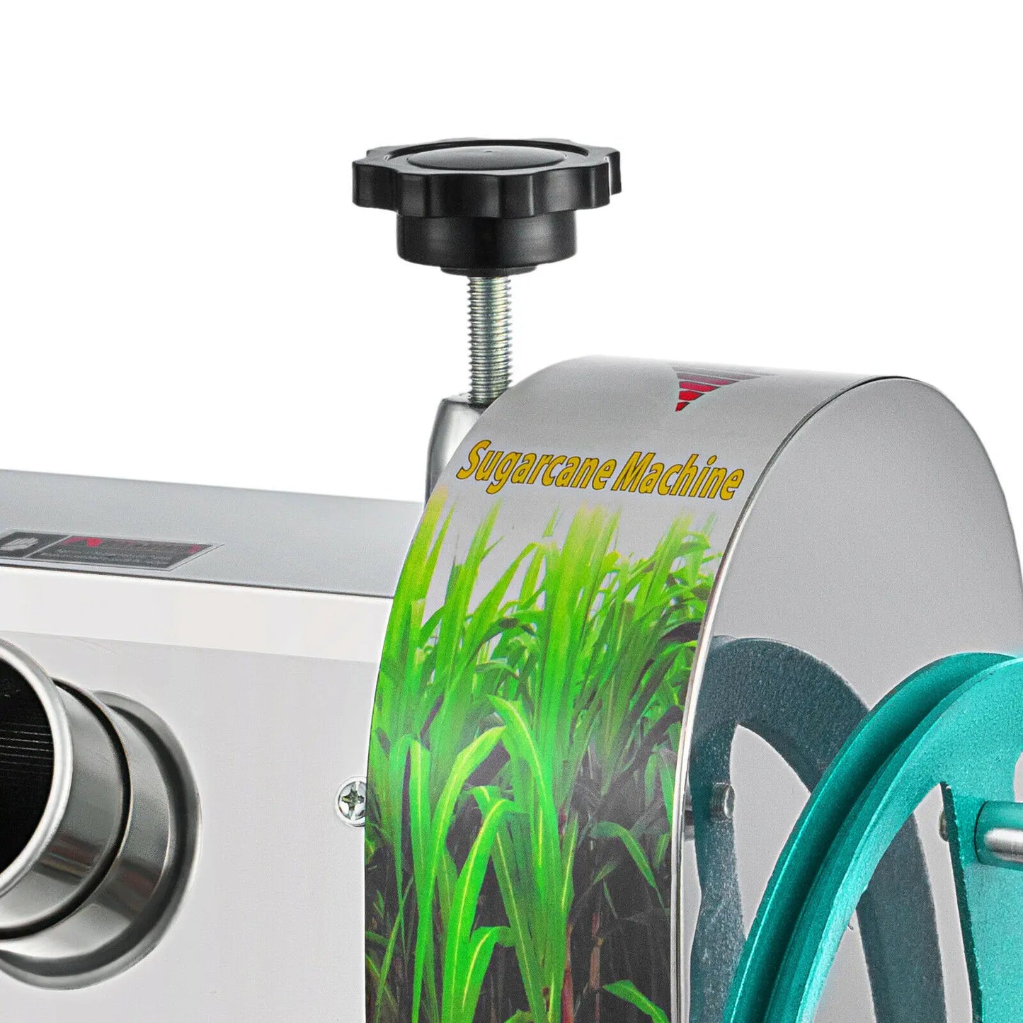 Manual Sugar Cane Juicer Machine Commercial Cane Press Stainless Steel 3Rollers 2.5"Inlet 110LB Output Home Cane Juice Squeezer