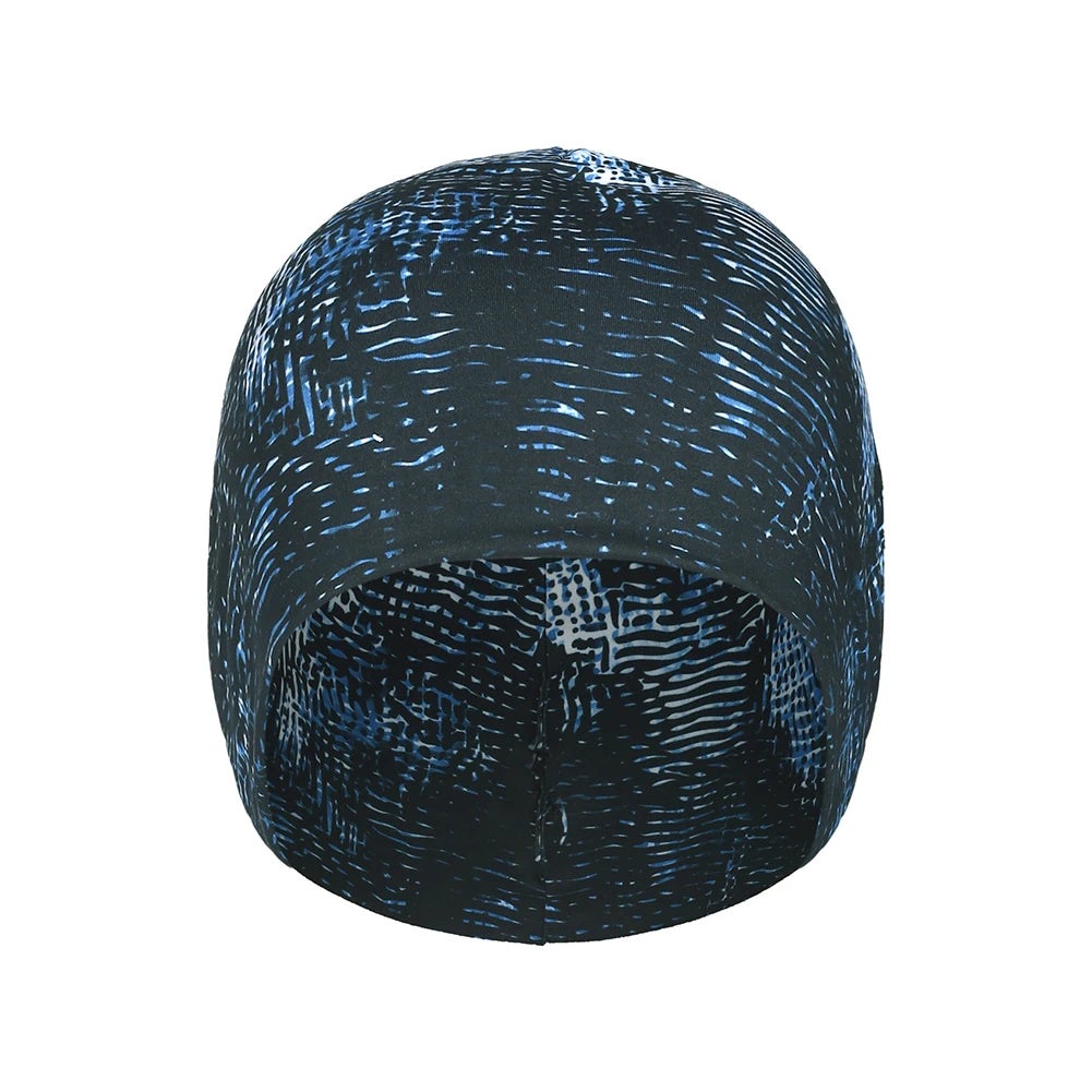 Winter Fashion Print Running Hats Cycling Helmet Liner Hat Windproof Ski Lightweight Elastic Skull Caps for Men Women