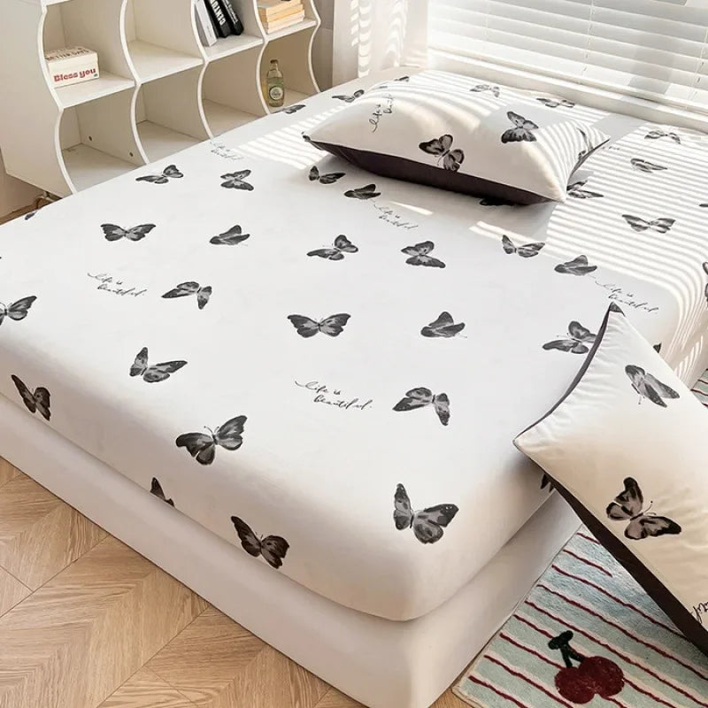 Machine Washable Fitted Mattress Protector. Non-Slip Deep Pocket Mattress Cover