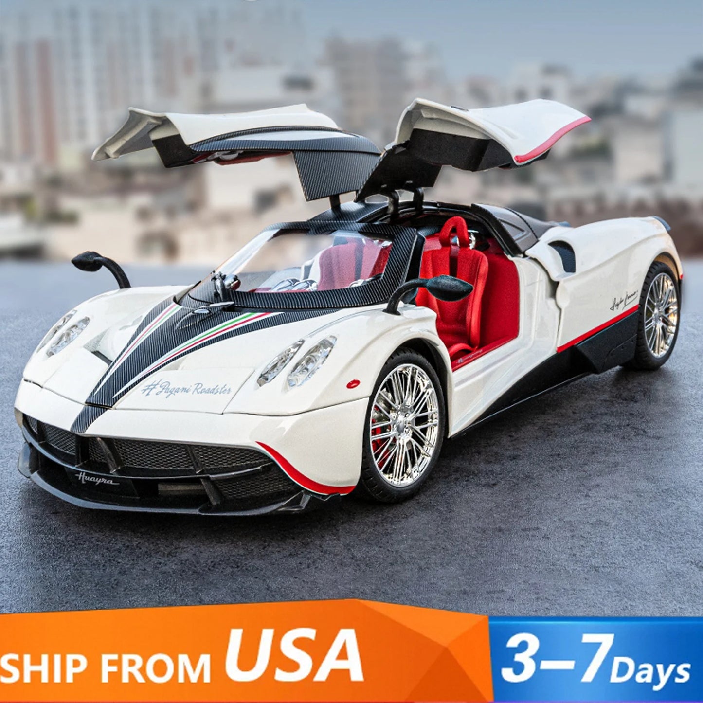 1:18 Pagani Huayra Toy Model Car Diecast Alloy Sport Cars - High precision restoration of details - Boy's birthday gift