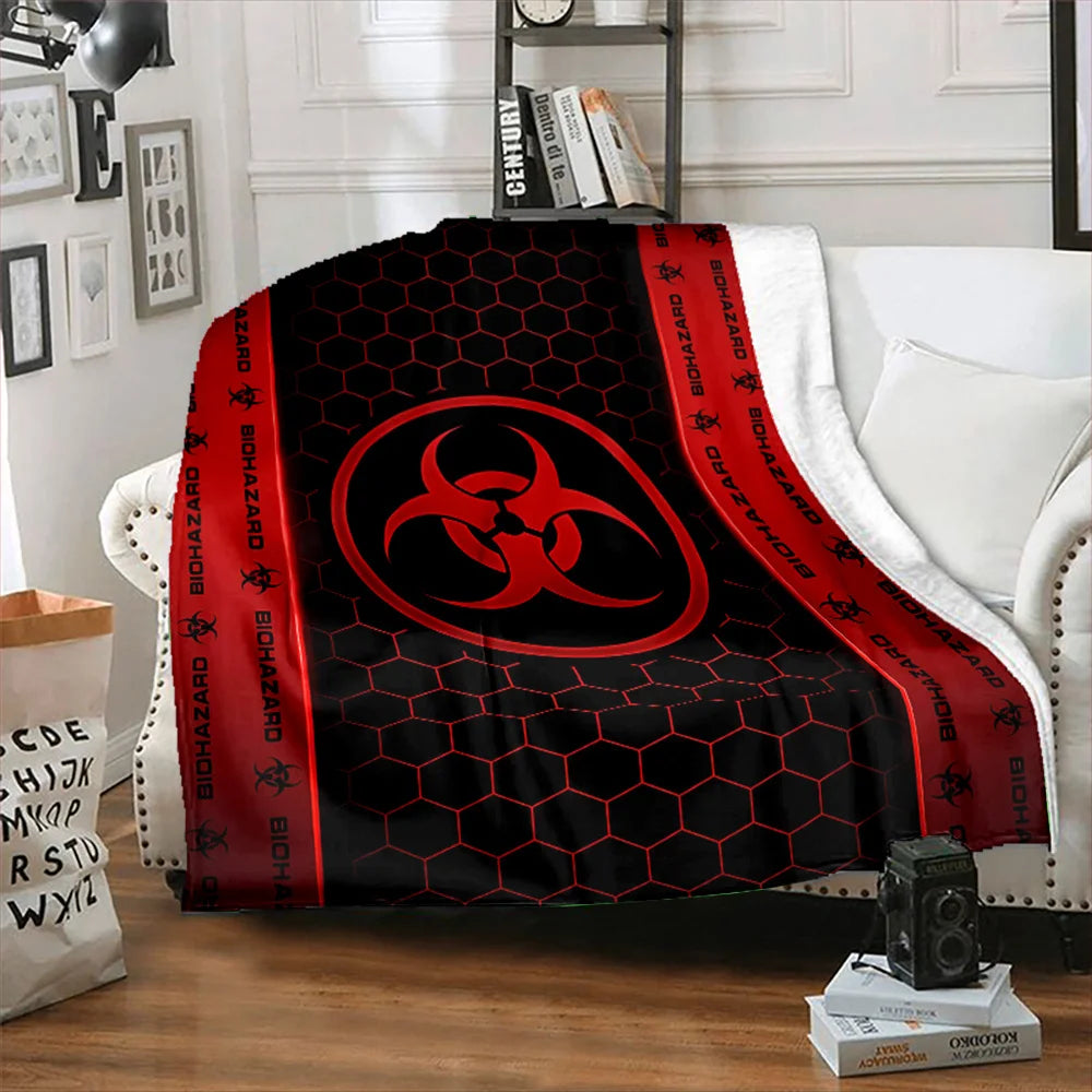Contemporary Reversible Flannel Throw Blanket .Soft Cozy Polyester Blanket for Sofa, Bed & Lounge