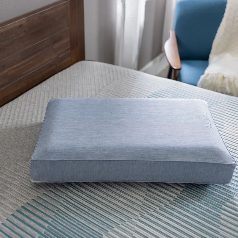 Cooling Memory Foam Pillow with AQUACOOL Technology Standard Queen Size Pressure Relief Breathable Washable Cover Antimicrobial